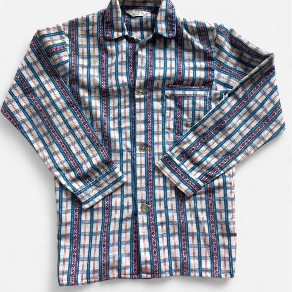 70s jc penny towncraft western plaid flannel shirt S